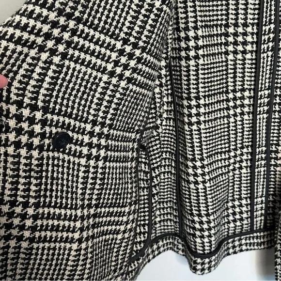 Talbots Size 16 TWEED DOUBLE BREASTED BLAZER - HOUNDSTOOTH Preppy Academia - Picture 8 of 12